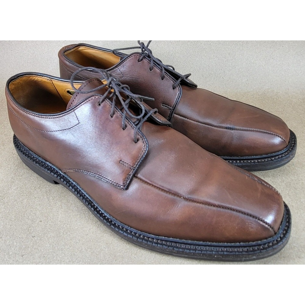 ALLEN EDMONDS Warren Mens Sz 9 D Brown Leather Bicycle Toe Derby/Oxfords